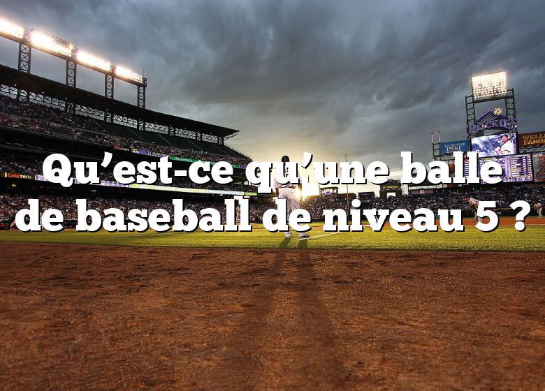 Qu’est-ce qu’une balle de baseball de niveau 5 ?